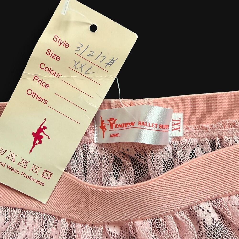 Ballet Tutu Skirt NWT Foteyn Girls (Kids) XXL Mesh with Floral Embroidery - Picture 2 of 5